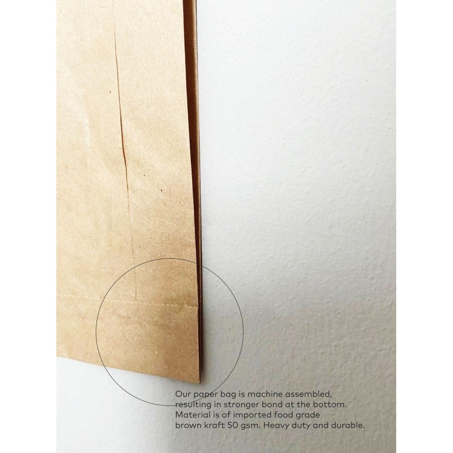 

Baguette Paper Bag Tall 50Cm (250Pcs) - Brown Kraft Food Grade Terbaik