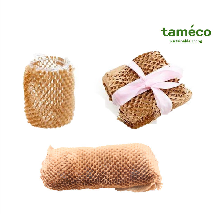 

Roll 50M & 100M-Tameco Honeycomb Paper Wrap-Natural Brown-Eco Friendly New