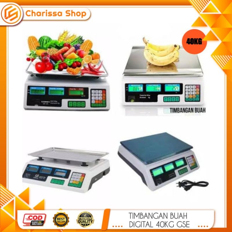 KULITAS TERBAIK- Timbangan Buah Digital 40KG GSE / DIGITAL PRICE COMPUTING SCALE 40 KG - TIMBANGAN