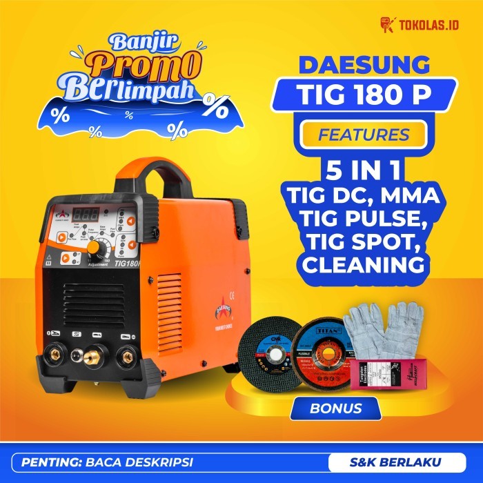 kosnew@ Mesin Travo Las Inverter Daesung TIG ARGON TIG 180 P TIG180 las titik