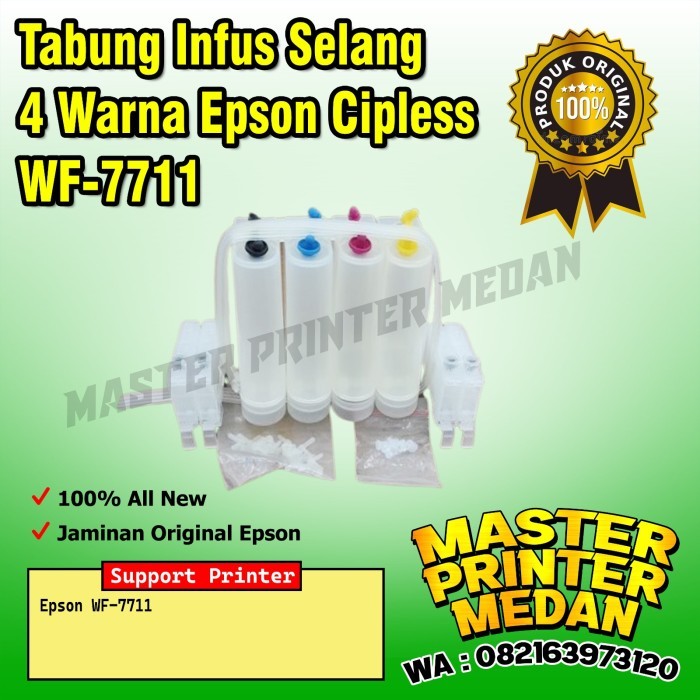 ] Tabung infus selang 4 warna Epson Cipless WF-7711