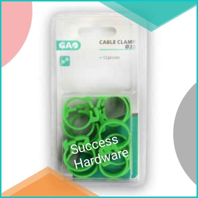 

GAO SET PENJEPIT KABEL 2 CM 12 PCS - HIJAU CABLE CLAMP GAO 20MM H79 1