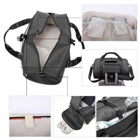 Kinmac Canvas Tas Multifungsi Gym Fitnes Olahraga Sport Travel Bag
