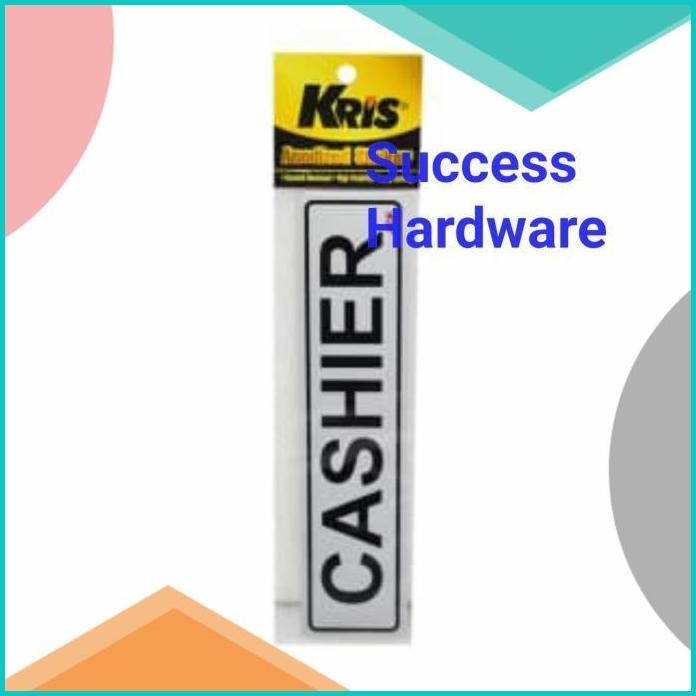 

KRIS STIKER CASHIER SIGN LABEL ANODIZED STICKER 140BZ4 accessories