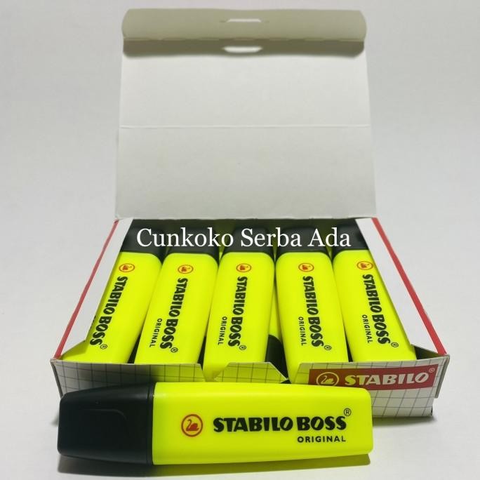 

HIGHLIGHTER / STABILO BOSS YELLOW NO.70/24 / 1 BOX ISI 10 PCS