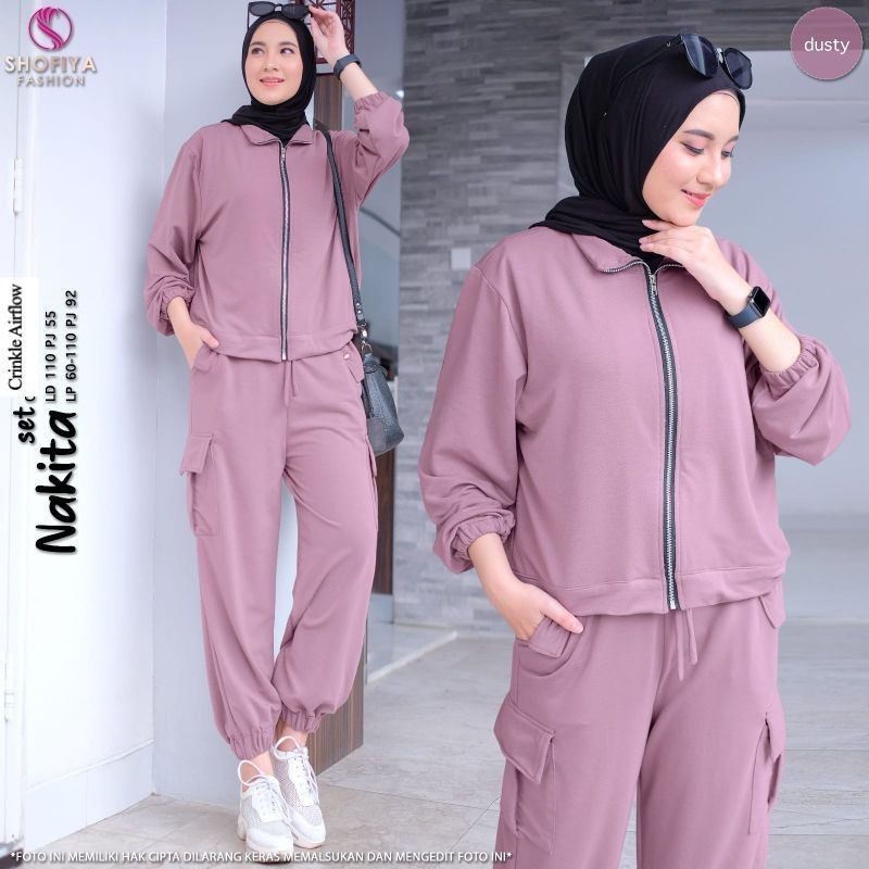 Setelan Wanita Set Viral Import Bangkok Set Wanita Kekinian Jumbo One Set Murah Set Wanita Kekinian 