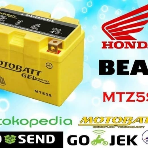 aki motor honda beat motobatt mtz5s aki malang