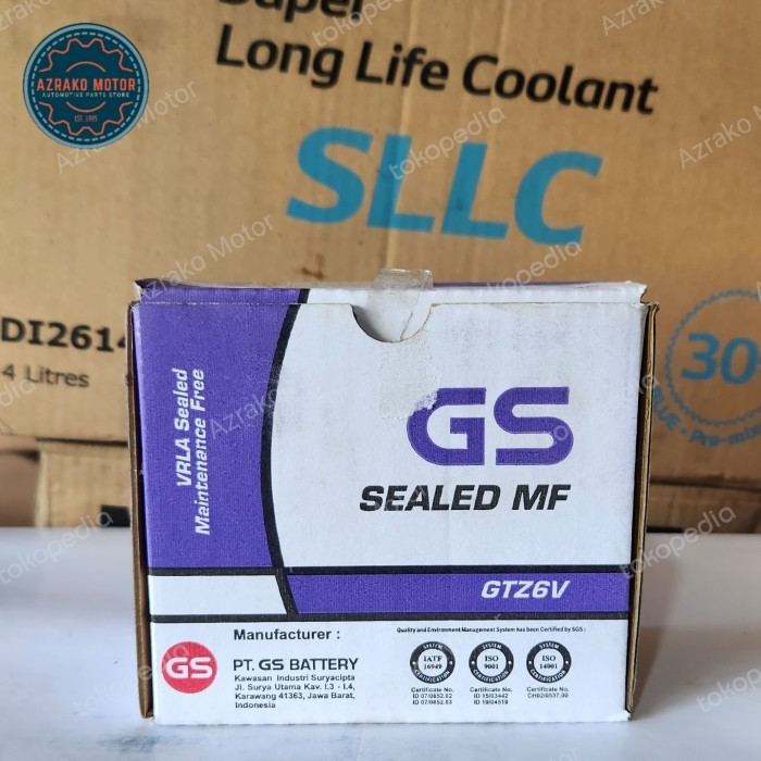 aki gs astra sealed mf gtz6v, aki motor vario 125, 150, new beat dll