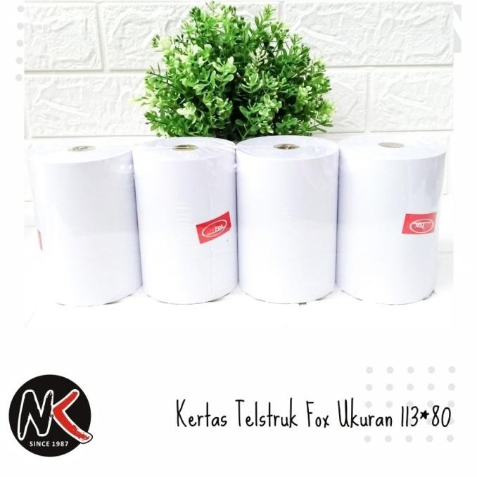 

Kertas Struk Kasir/Paper Roll Fox 113X80 1 Pak 4 Roll Original Dan Terpercaya