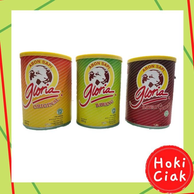 

Abon Gloria (Sapi Original, Bawang, Pedas, Ayam) 250 gr [terbaik]