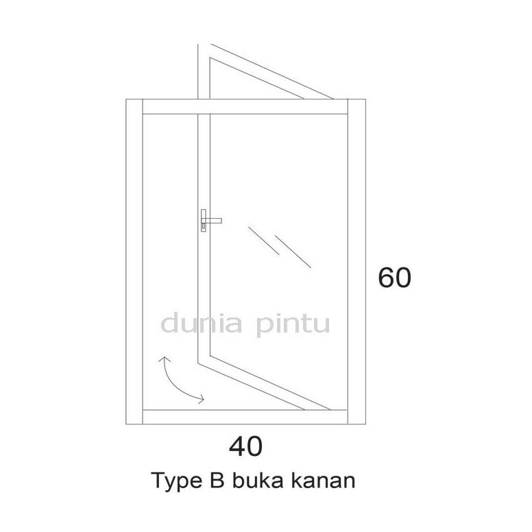 Jendela Aluminium 40 x 60