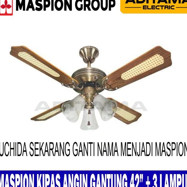 Maspion Kipas Angin Plafon Gantung 42Inch 3 Lampu Mcf-42 Mcf42