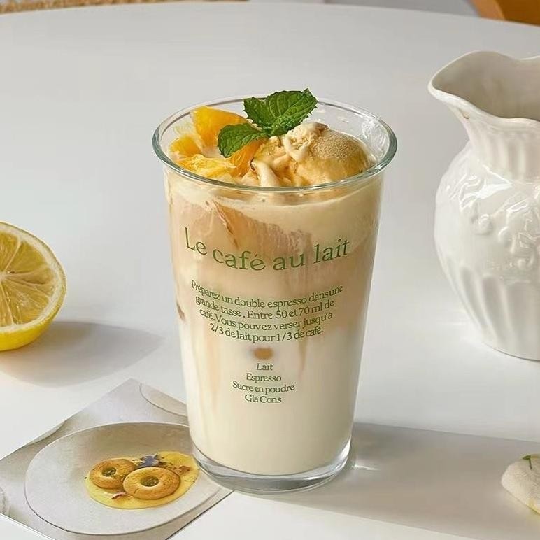 Gelas Kaca Coffee Cafe Aesthetic/Gelas Jus&Teh