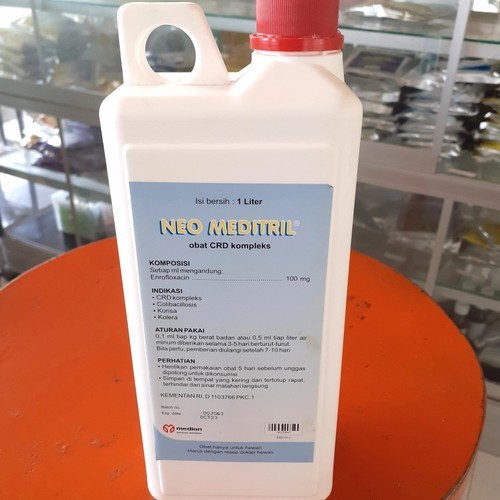___] NEO MEDITRIL 1 LITER OBAT NGOROK BERAK HIJAU LEMAS UTK UNGGAS