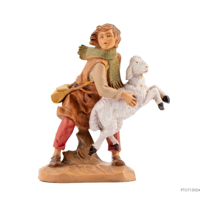 >>>>>] Patung Anak Laki - Laki & Domba Melompat Rohani Katolik