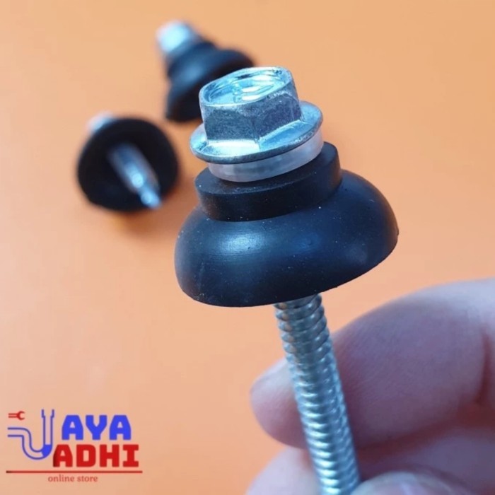 Buruan serbu] Skrup + Seal Seng Gelombang Spandex Trimdek Paku Roofing Karet