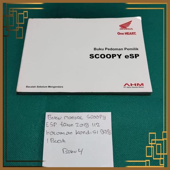 

[KNC] Buku Manual Scoopy ESP Tahun 2018 112 Halaman Kondisi 99% 1 Buah