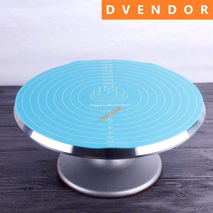 Alas Tatakan Adonan Kue Roti Silikon Matt Bundar Bulat Baking Icing