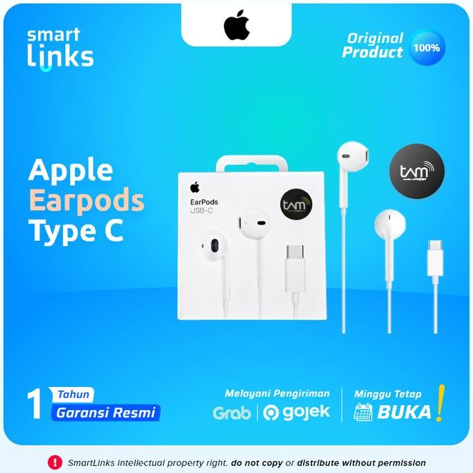 BEBAS ONGKIR - Apple Earpods Type C Earpods USB C Earphone Type C