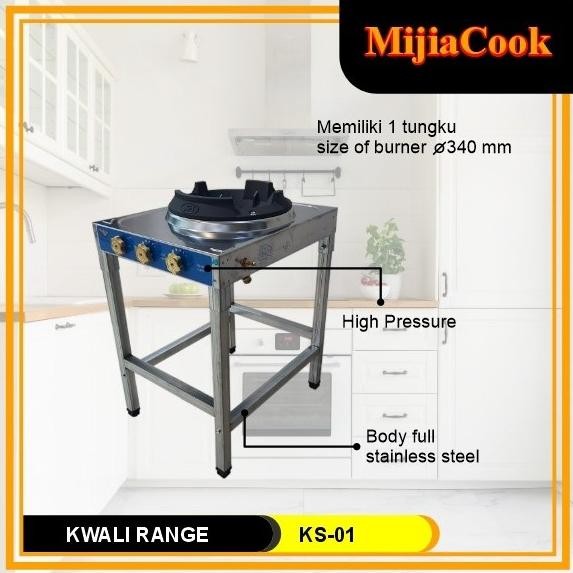 TERBARU - Crown Horeca KS01 Kwali Range High Pressure 1 Burner KS-01