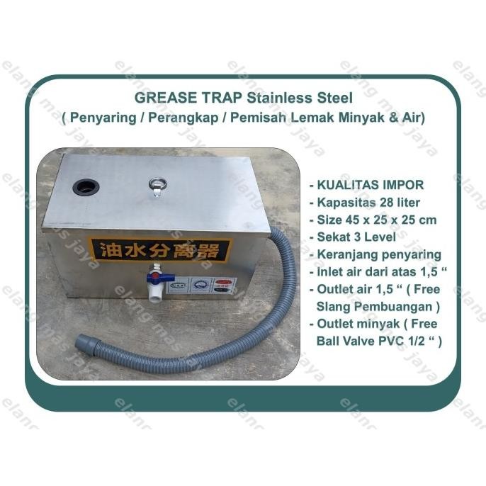 grease trap stainless penyaring minyak perangkap minyak grease trap