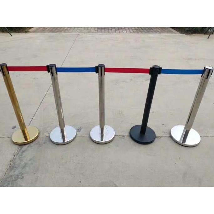 

NEW Stainless pembatas Pembatas Tiang antrian bank jaga jarak