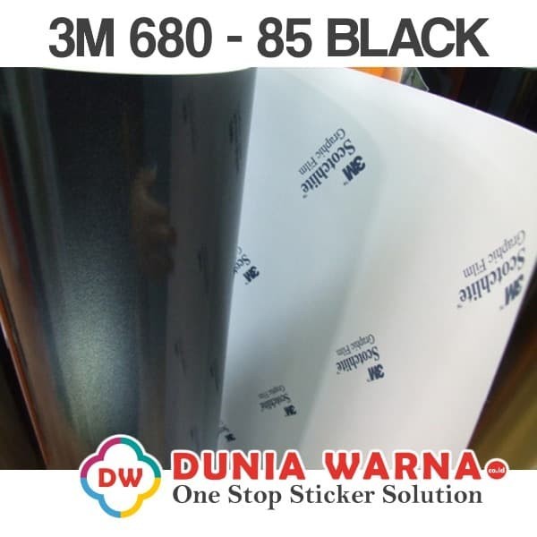 3M Scotchlite 680-85 Black Reflective Graphic Film 60Cm Stiker Meteran New