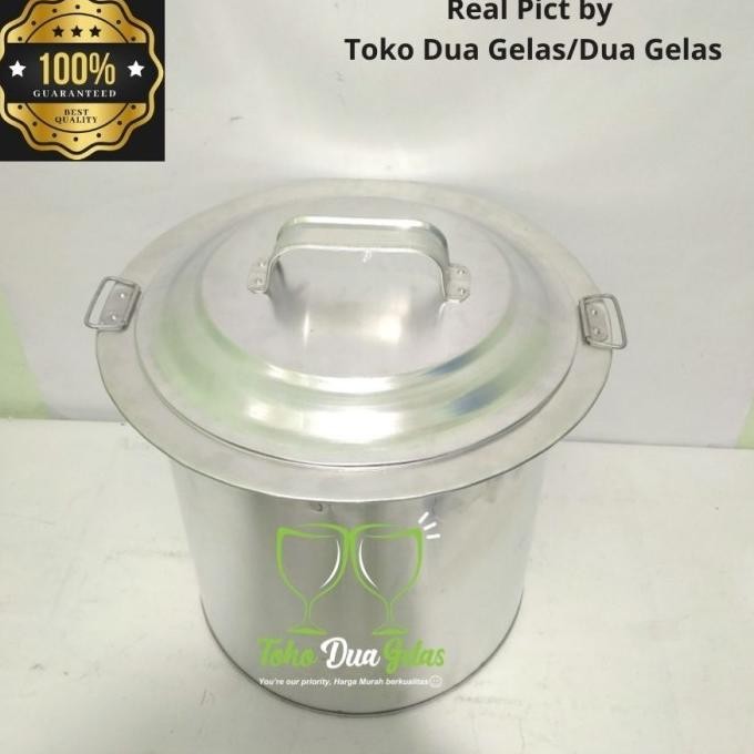 BEBAS ONGKIR - Dandang mie ayam alumunium 35 cm sekat lepas - panci tong mie ayam 35
