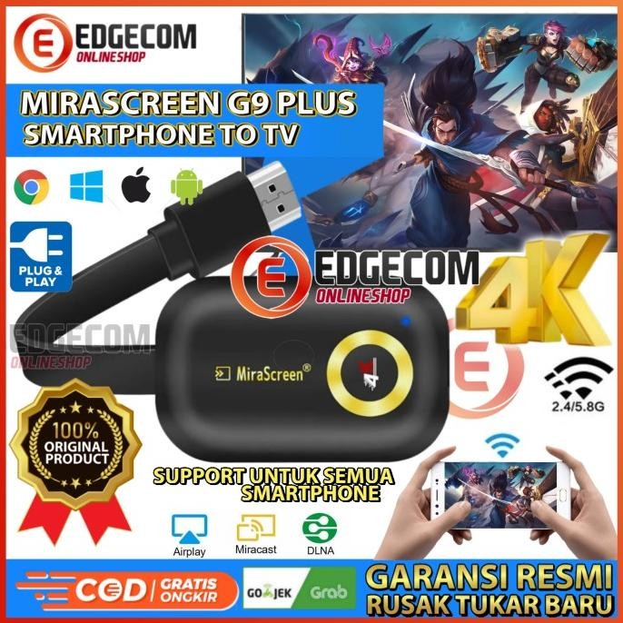 NEW Mirascreen G9 Plus 5G+2,4G 4K HDMI Wireless Display Dongle