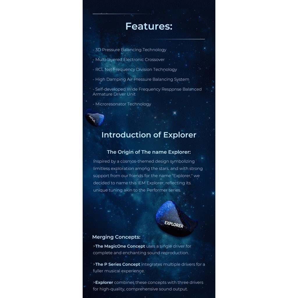 NEW AFUL Explorer High Performance 1DD+2BA Hybrid Drivers In-ear IEM