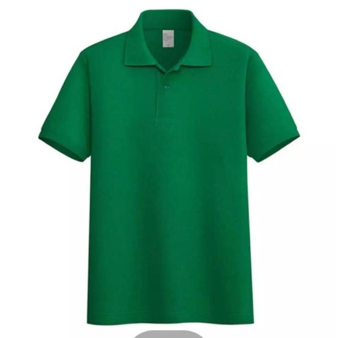 KAOS POLO SHIRT POLOS | KAOS KERAH PRIA SERAGAM POLOS HIJAU FUJI DAUN