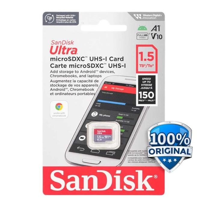micro sd 1.5tb sandisk ultra original memory card 1.5 tb microsd 1,5tb ori 150 mb/s 1,5 hp mini andr