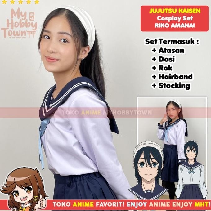 Seifuku Riko Amanai Kostum Cosplay Anime Jujutsu Kaisen