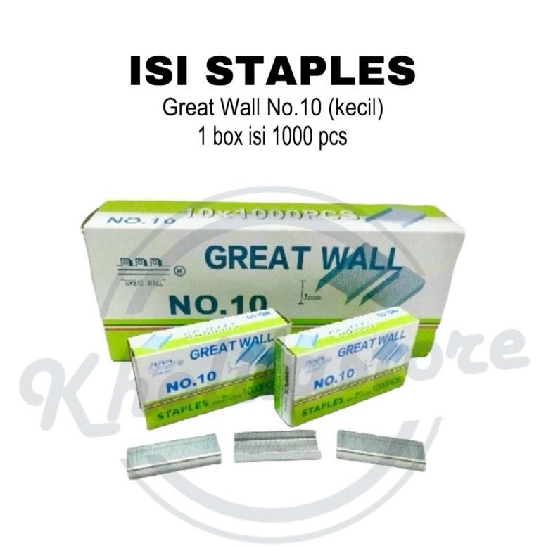 

New Arrival (1 Pack) Isi Stapler Refill Staples Great Wall No. 10 New Arrival