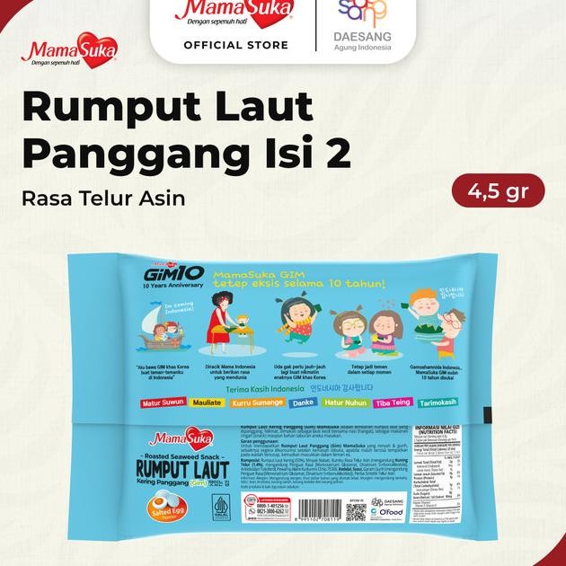 

Buy 4 Get 1 Mamasuka - Rumput Laut Panggang Eg Egg Isi 2 4,5 Gr