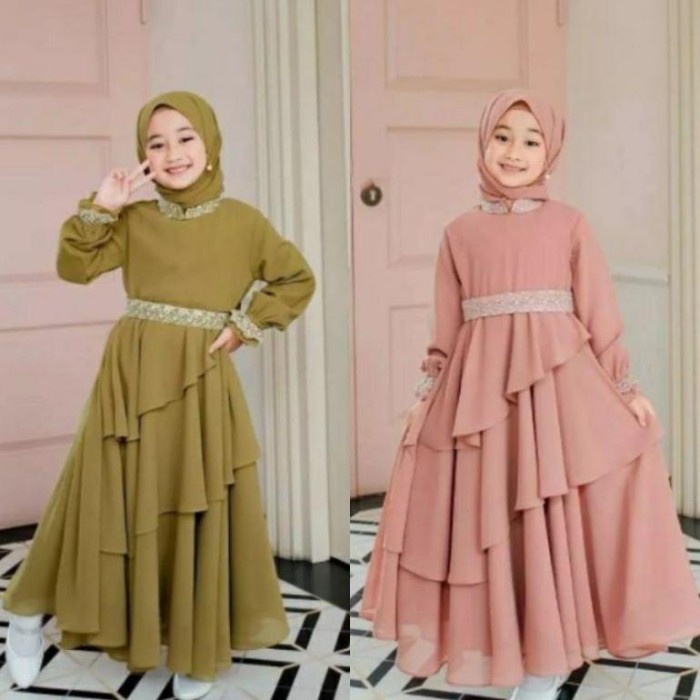 Games Model Simpel Elegan Baju Gamis Anak Pakaian Ghmis Hari Raya Gams Import Motif Keren Gamis Anak