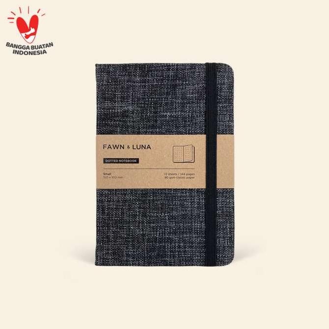 

Sale A6 Notebook - Plain / Dotted Paper - Black Smoke Fabric