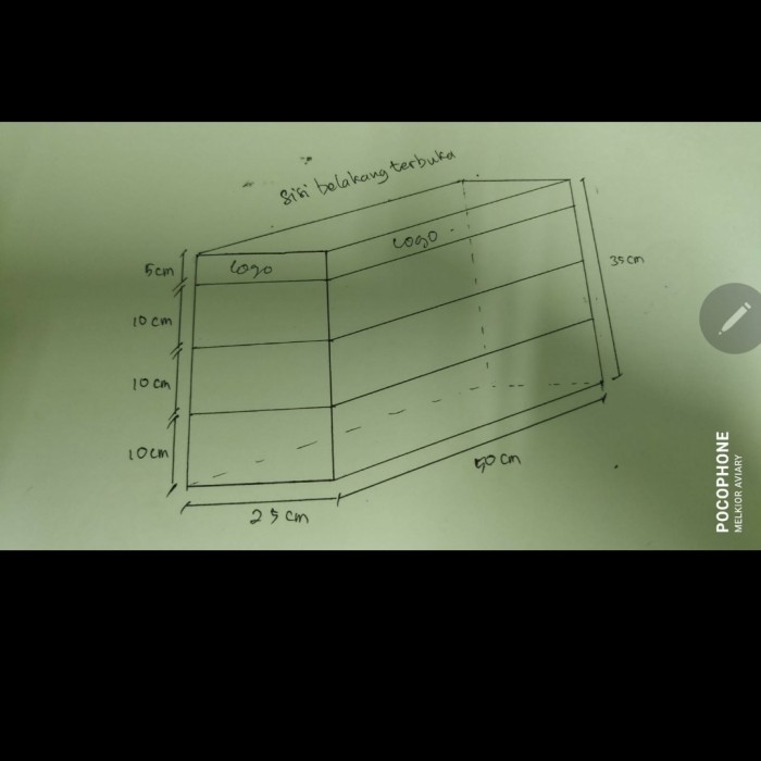 

Kotak Acrylic custom P x L X T = 50 x 25 x 35 cm