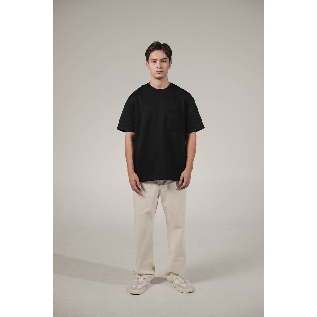 Larusso Molecule Oversize Pocket Tee - Jet Black Terbaik