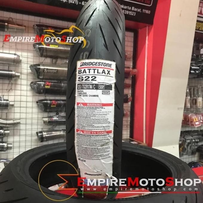 Produk Ada Ban Battlax S22 Ukuran 120 / 70 -17 Ninja 250 Fi Cbr250Rr R25 R15