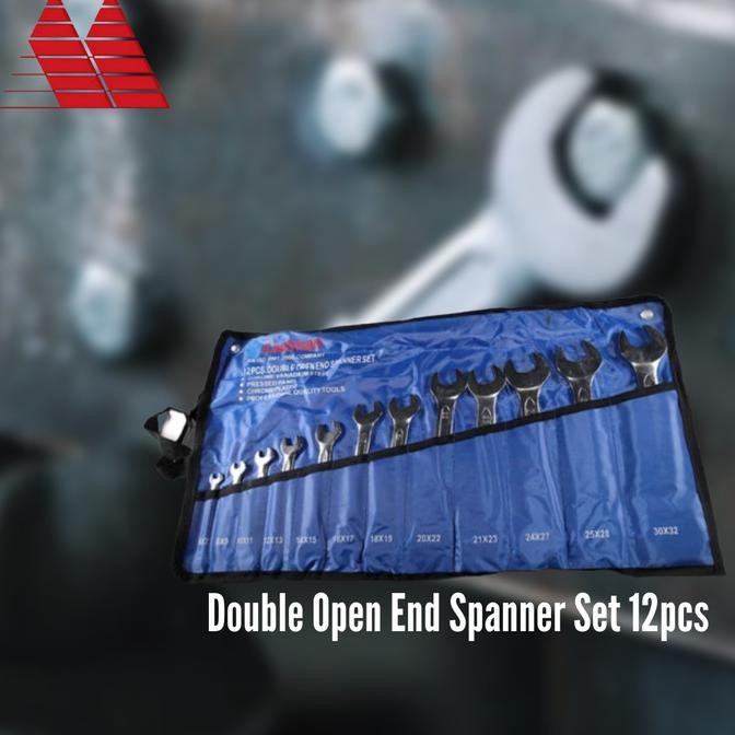 Eastman Kunci Pas-pas 6-32mm Double Open End Spanner Set 12pcs