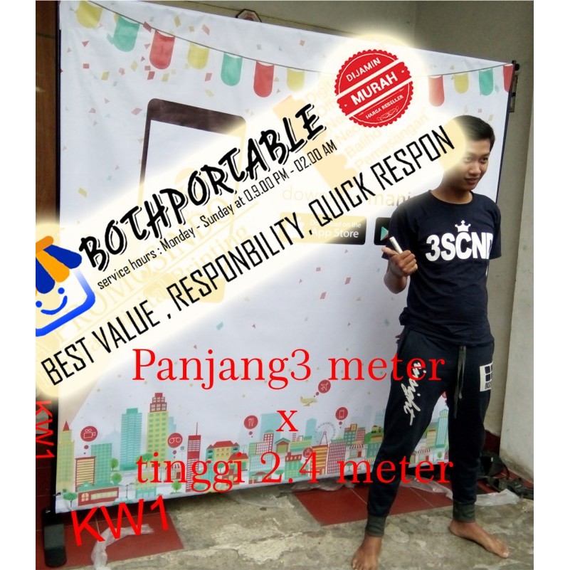 BACKWALL /JUMBO BANNER STAND UK 3X3/BACKDROP/TRIPOD BANNER 3x3