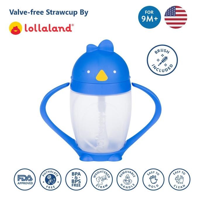 Botol Minum Sedotan - Straw Sippy Cup - Lollacup Lollaland - Brave Blue