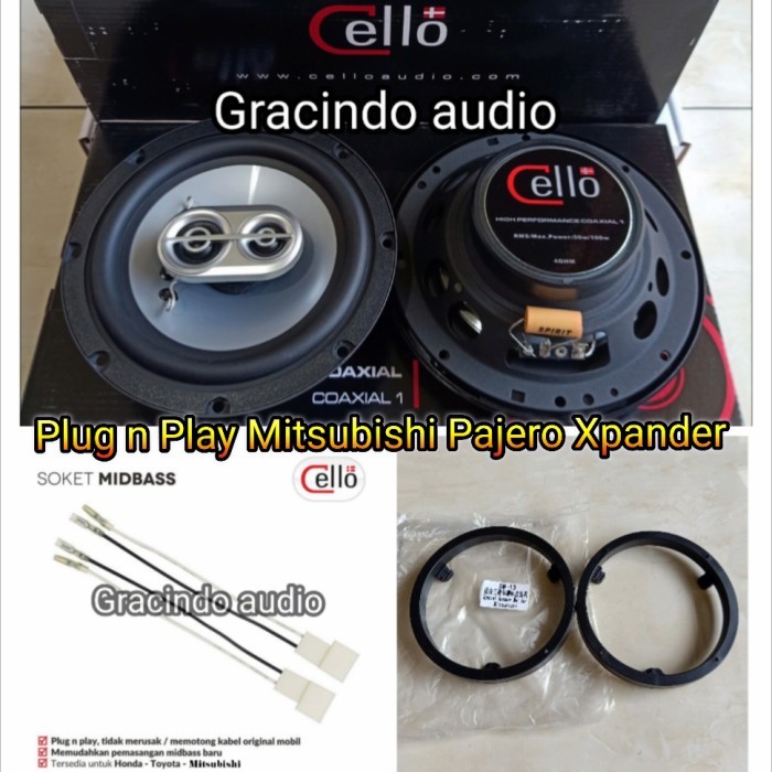 Terlaris Speaker Pintu Coaxial Cello 3Way Pnp Oem Mitsubishi Xpander Pajero