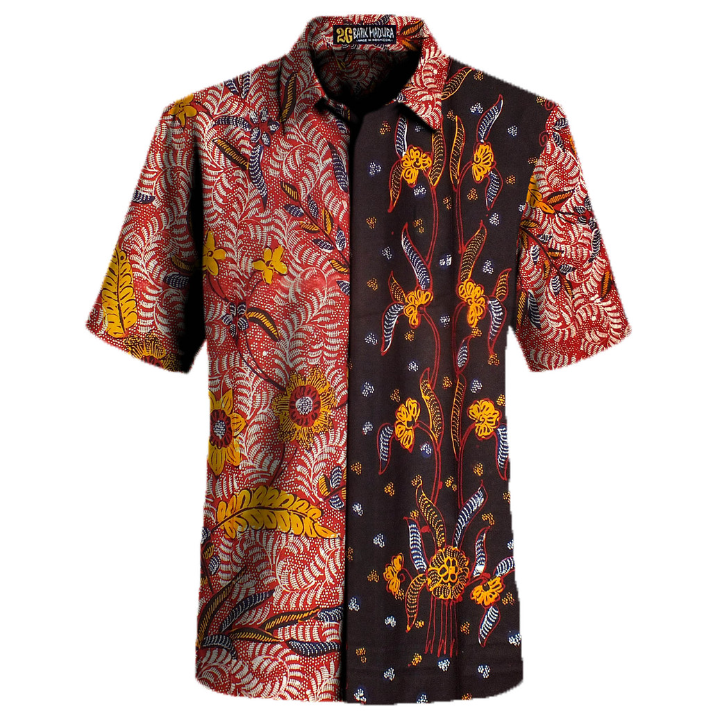 Kemeja Batik Tulis Madura Baju Batik Pria Lengan Pendek F960