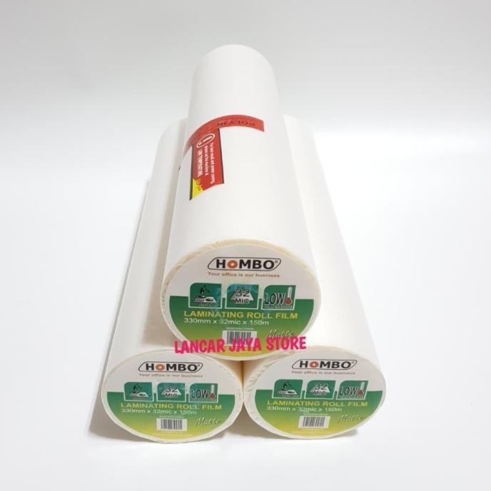 

TERBARU - Plastik Laminating Hombo Roll Matte 330mm x 32Mic x 150m