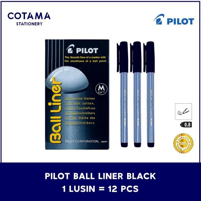 

TERLARIS - Pulpen Pilot Balliner / Bolpoin Ball Liner 0.8 mm - 1 lusin isi 12 pcs
