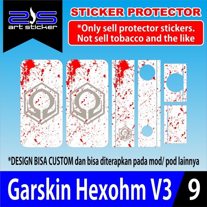 Get2pcs Hexohm V3 Anodized N Flag Garskin Casing Motif Dan Bisa Custom Bayar Ditempat