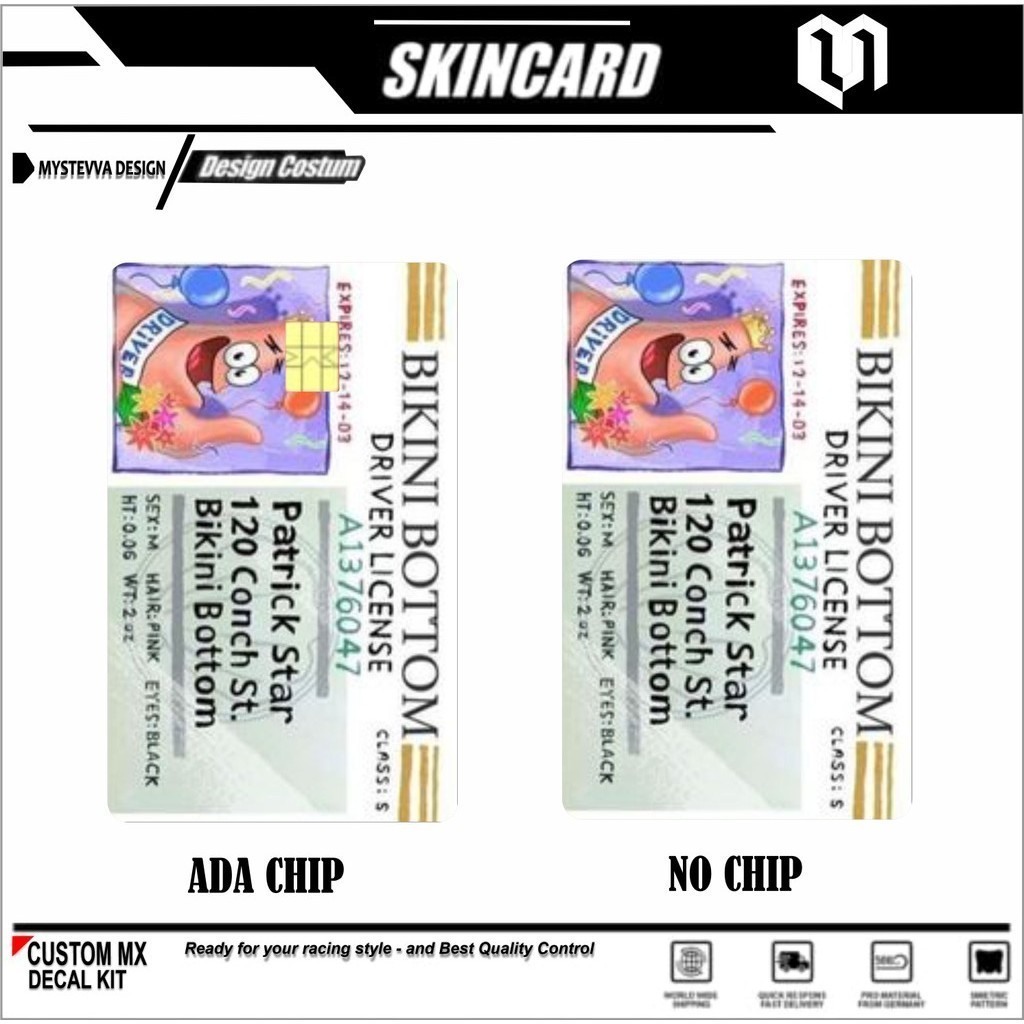 *2Piece* Kartu Atm Card Bikini Bottom Stiker Bca Mandiri Bri Bni Debit Credit Emoney Flazz Etoll Tap