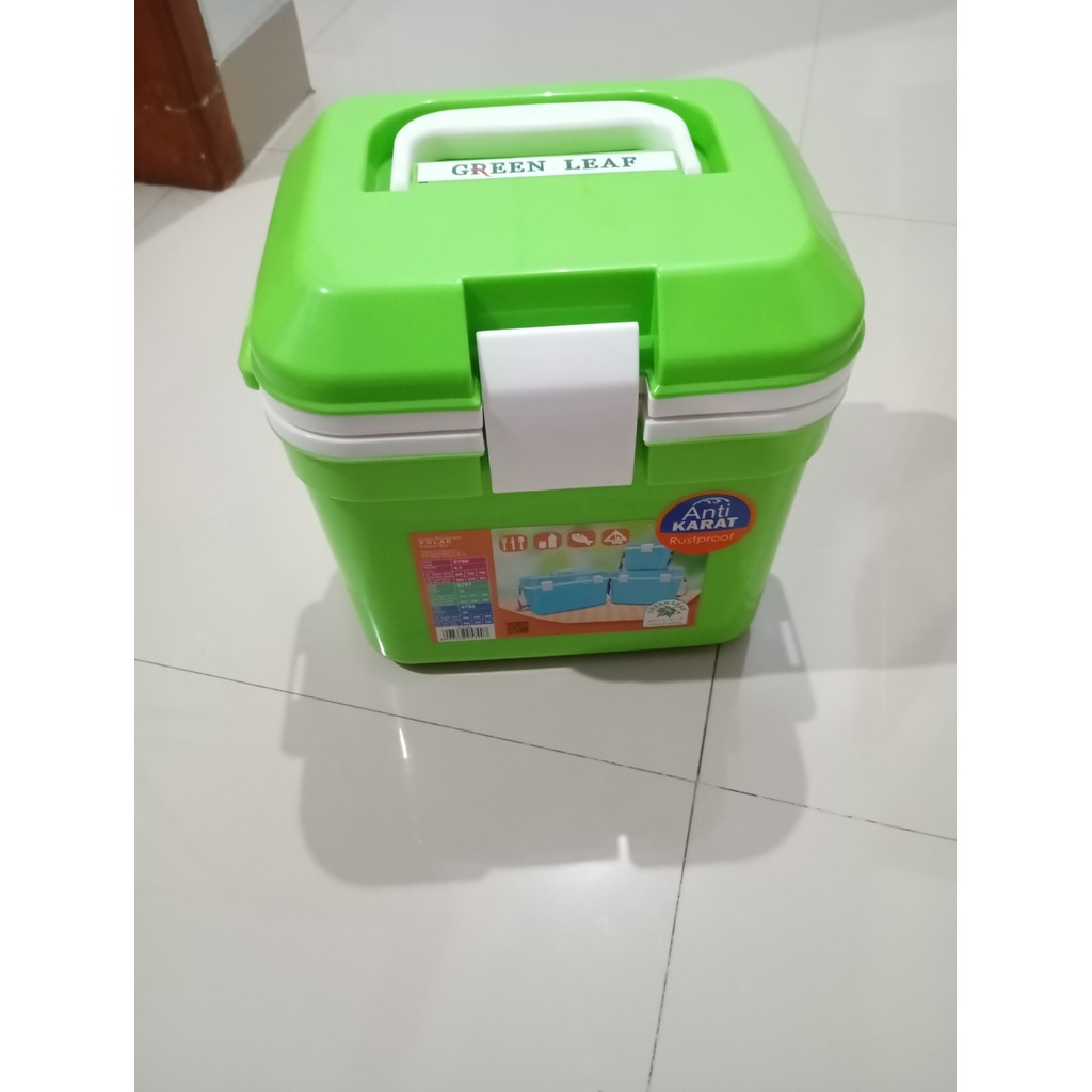 TAS KOTAK TRAVELING TRAVEL CAMPING PENDINGIN POLAR GREEN LEAF 5790 6,5 LITER COOLER BOX BEKAS-SECOND